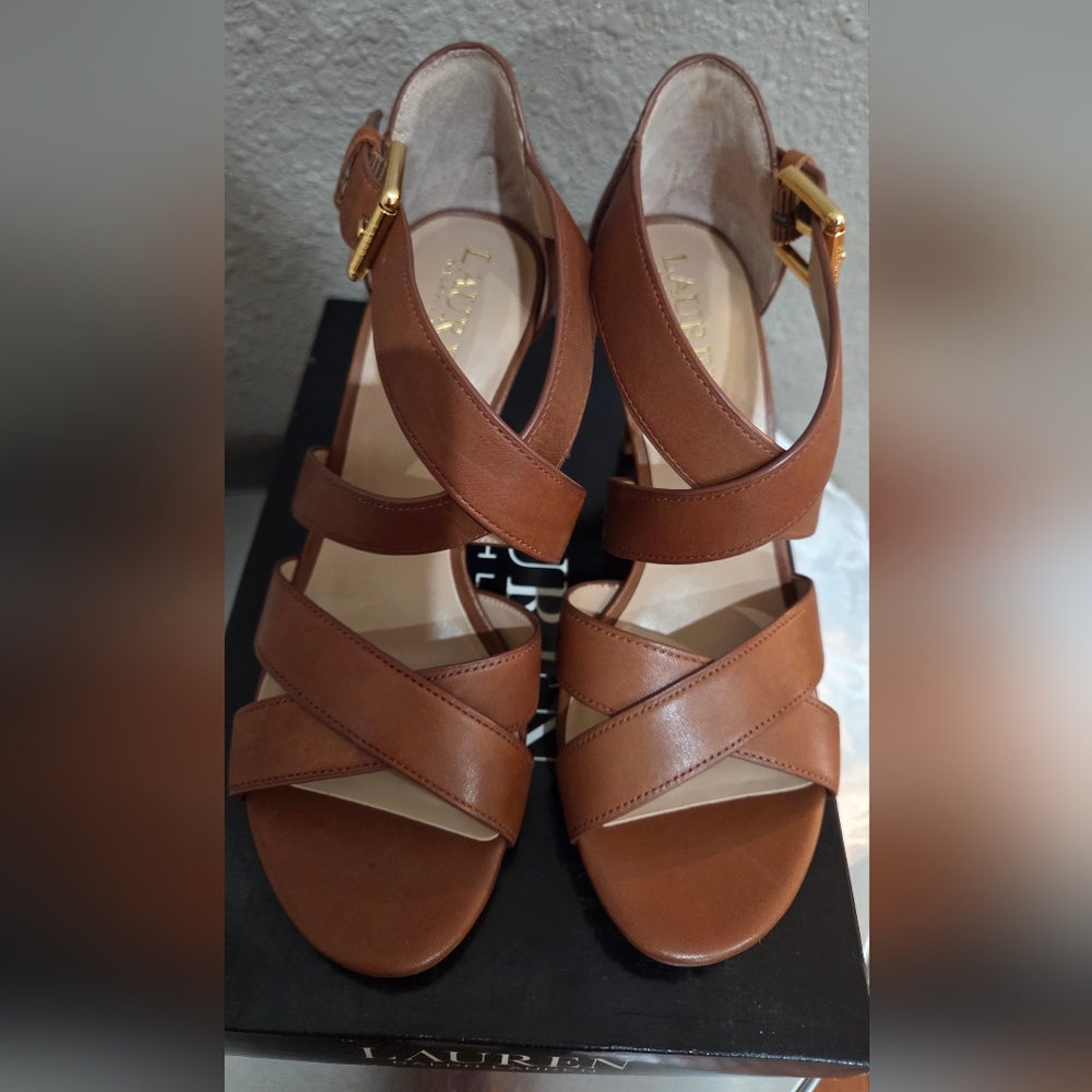 Polo Ralph Lauren Tan Strappy Sandals